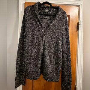 Men’s Armani Exchange Black and White Knit Cardigan